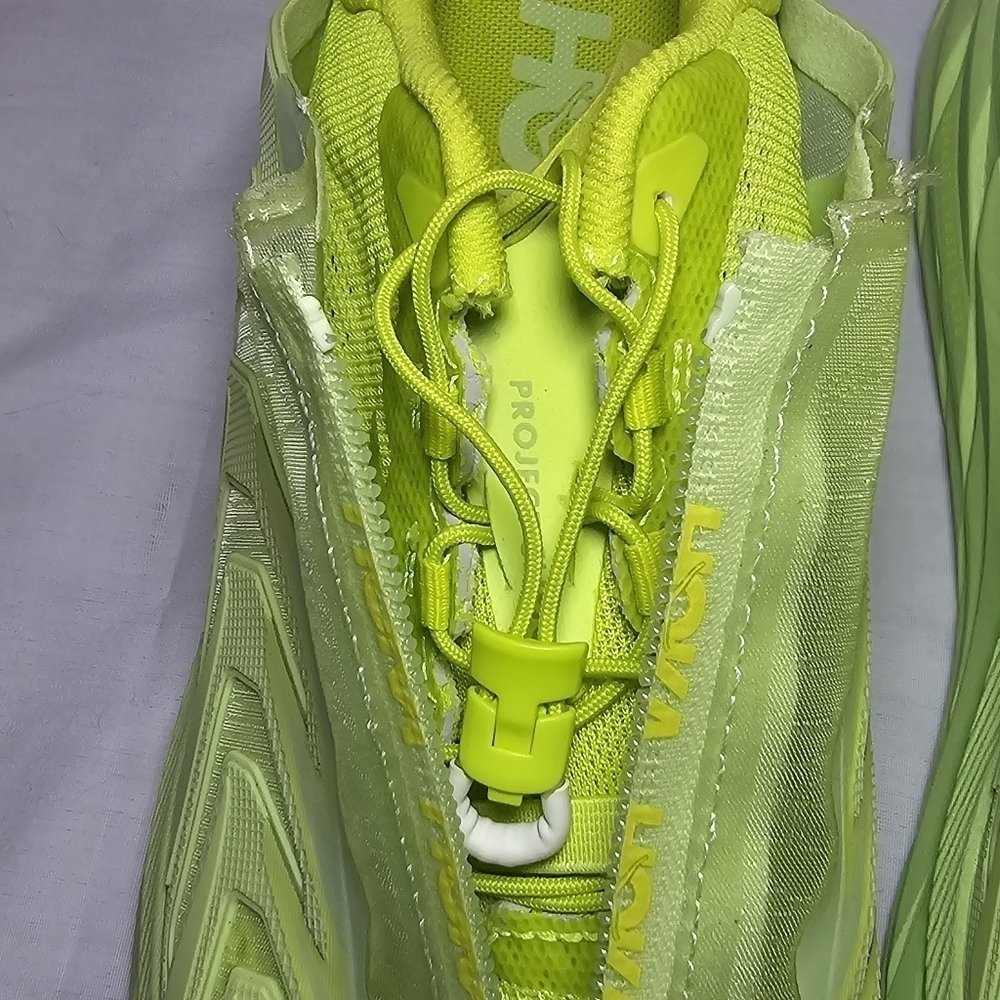 HOKA Project Clifton Butterfly Neon Yellow Evening Primrose Sneakers Running, 8 - Picture 11 of 14